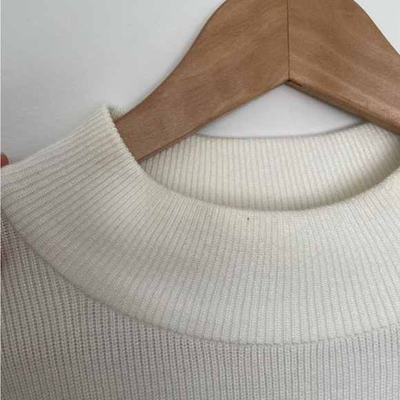 Twik Off White Ribbed Mock Neck Sweater size medium - Picture 5 of 7